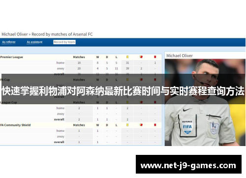 快速掌握利物浦对阿森纳最新比赛时间与实时赛程查询方法